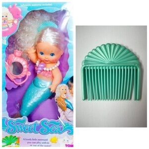 1985 Tomy Princess Sweet Seas Mermaid doll replacement teal comb